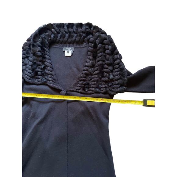 Angel Apparel Womens/Teen Duster Cardigan Jacket Small Wool Velvet cuff/collar - Picture 5 of 7